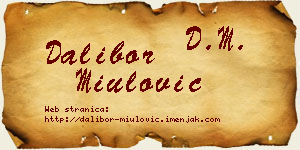 Dalibor Miulović vizit kartica